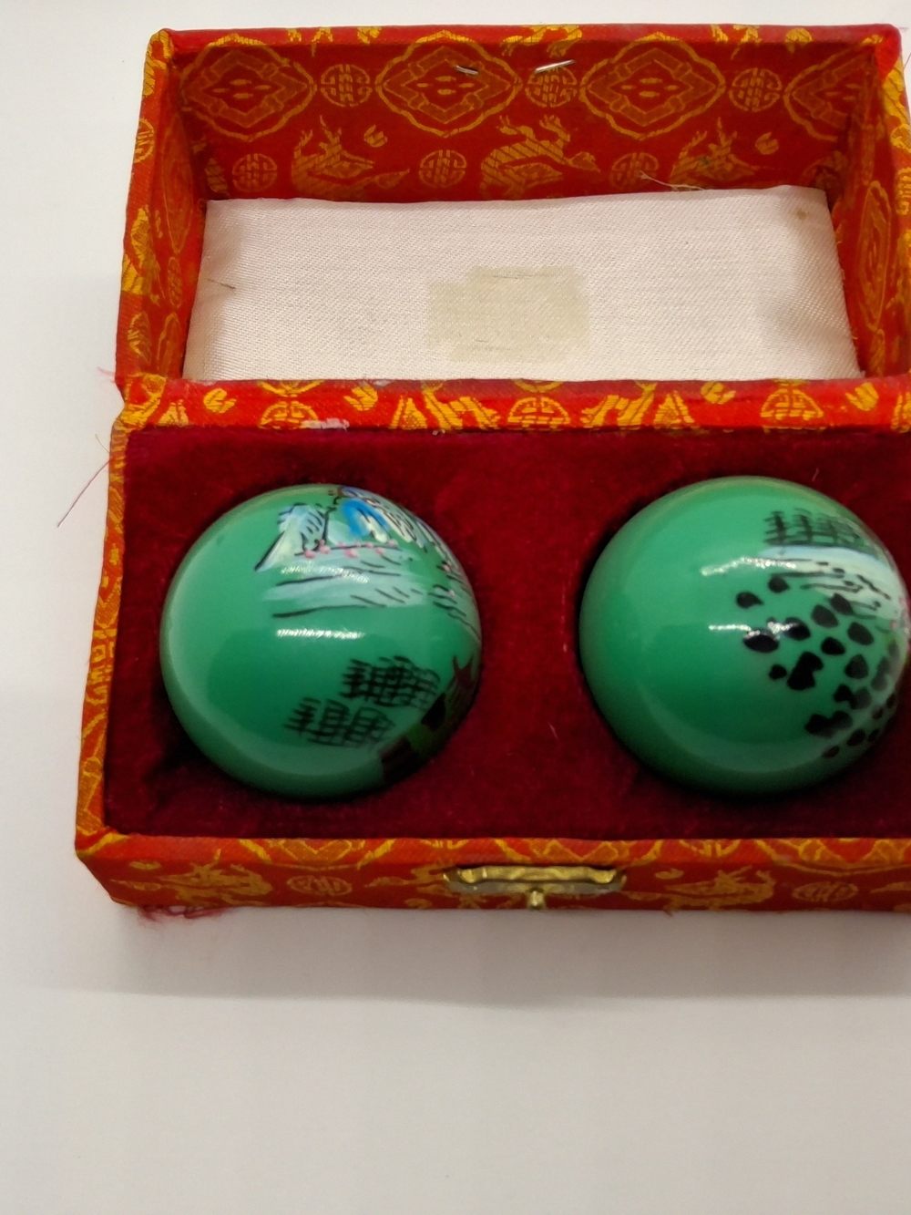 Rare Old Chiming Harmony Baoding Balls, Chinese Health Balls in Original Box - Picture 5 of 16